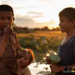 kids lotus flowers siem reap photo tour