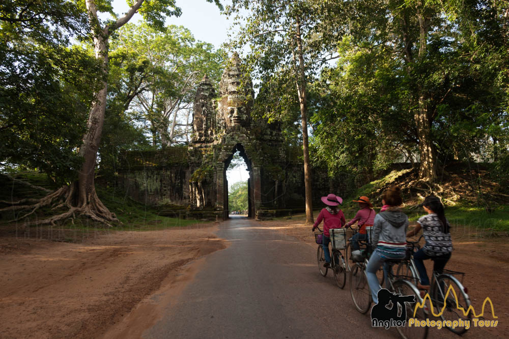 Angkor North gate bicycles