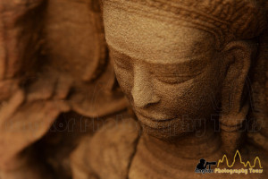 Devata close up in Ta Prohm temple