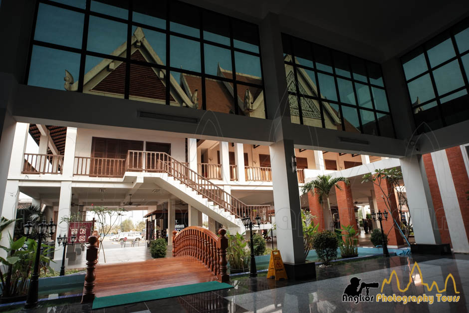 interior de la oficina de boletos de Angkor