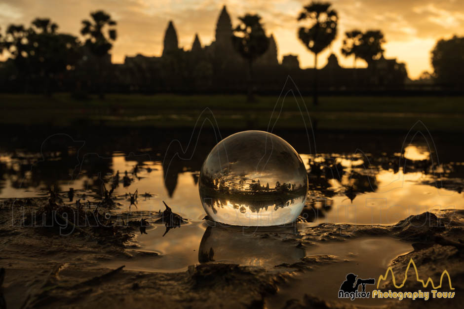 angkor wat sunrise glass ball