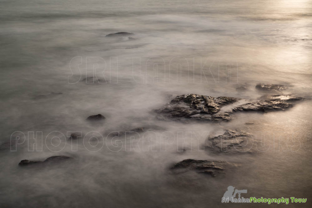 sea scape with rocks on the large of Fort Galle Sri Lanka