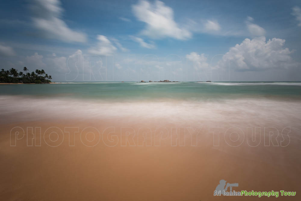 Tropical beach Sri Lanka long exposure