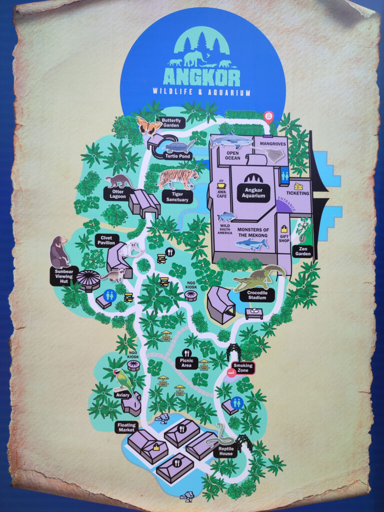 siem reap aquarium map