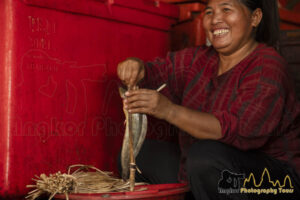 fish seller cambodia market