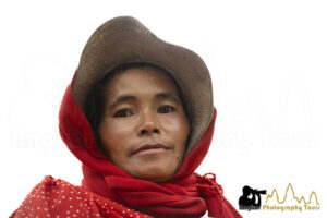 portrait seller hat scarf