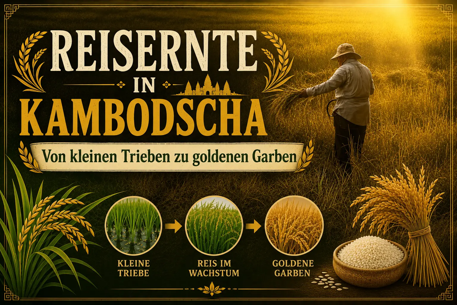 reisernte in kambodscha