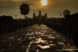angkor wat sunrise in the middle